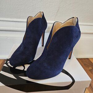NEW Nine West Dark Blue Suede Booties